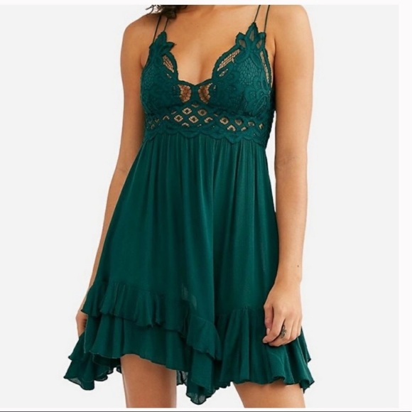 NWT Free People Adella Lace Mini Slip Dress - Picture 3 of 8